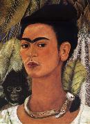 Frida Kahlo Self-Portrait with Monkey oil painting reproduction